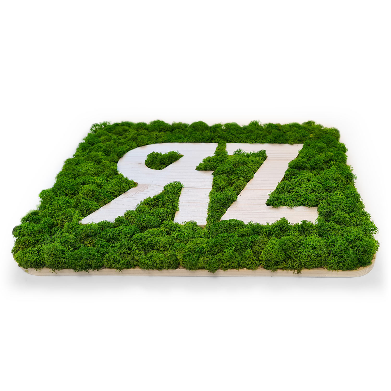 Islandmoos Logos / Schriften - Zirbe - Negativ
